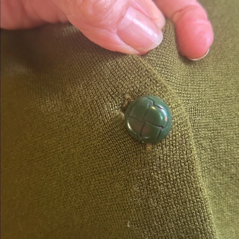 50s Olive Green Lucky Western Cardigan - Picture 3 of 8